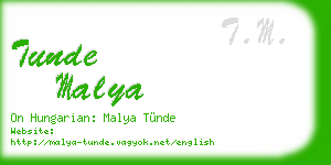 tunde malya business card